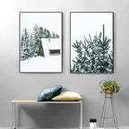 Nordic Moose Posters and Prints Winter Animal Snow Wall Art Forest