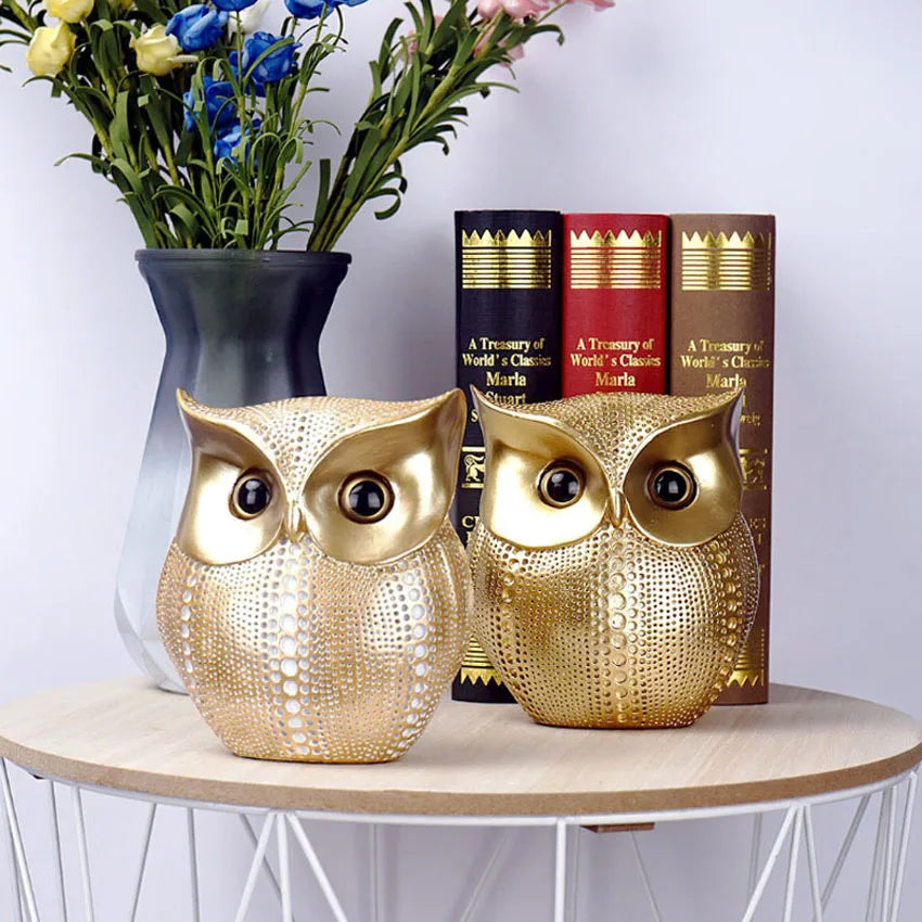 Norév Nordic Golden Owl Statue