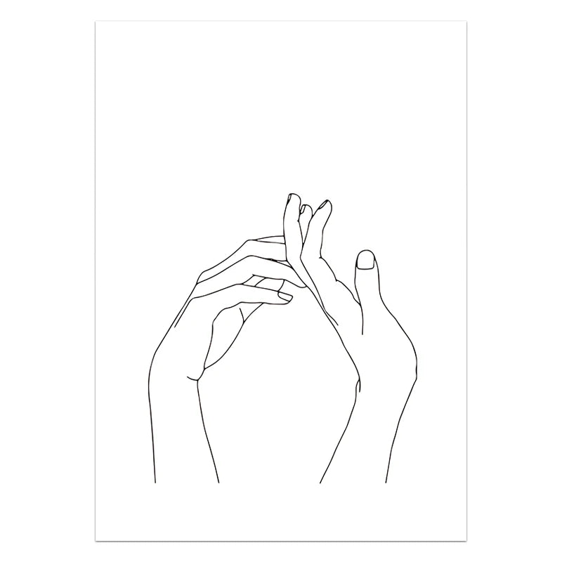 Abstract Women Line Drawing Nordic Poster&Prints Modern