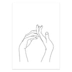 Abstract Women Line Drawing Nordic Poster&Prints Modern