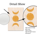 Boho Wall Art Canvas Painting Sun Moon Plants