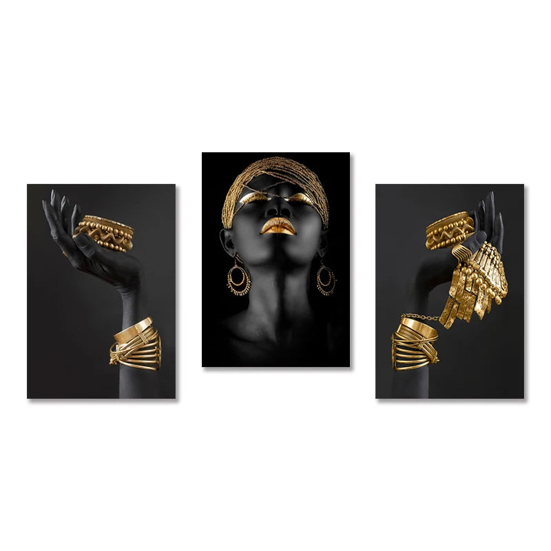 African Woman Wall Painting Art Posters