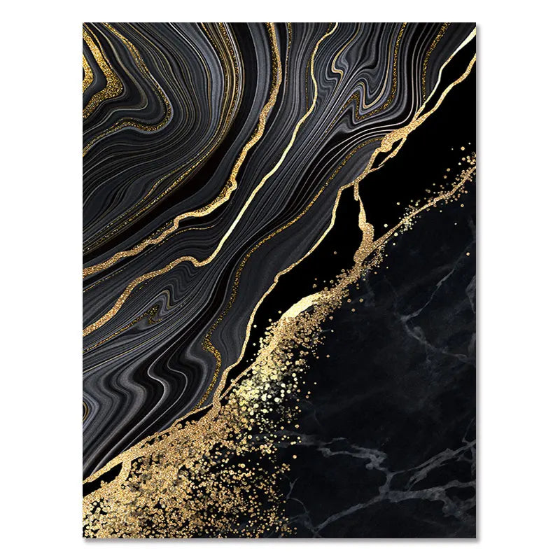 Abstract Art Print Wall Art Decor Black White