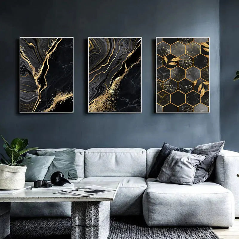 Abstract Art Print Wall Art Decor Black White