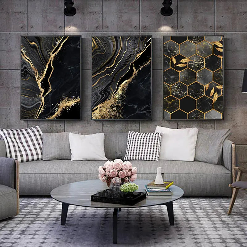 Abstract Art Print Wall Art Decor Black White