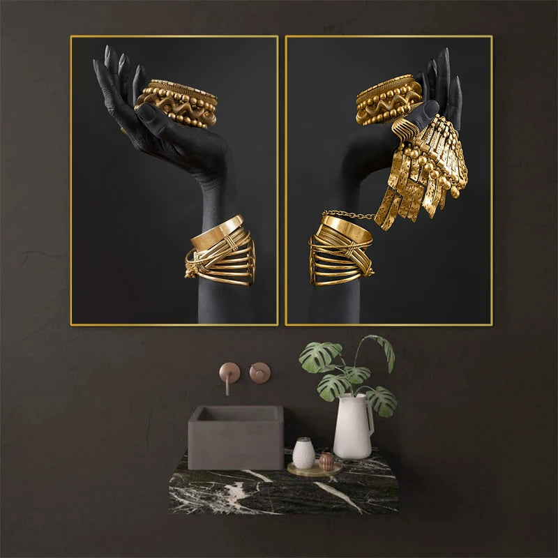 African Woman Wall Painting Art Posters