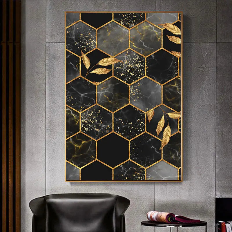 Abstract Art Print Wall Art Decor Black White