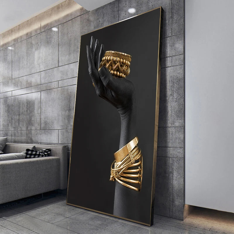 African Woman Wall Painting Art Posters