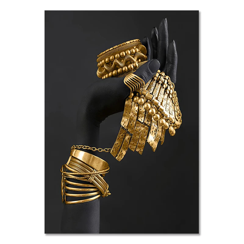 African Woman Wall Painting Art Posters