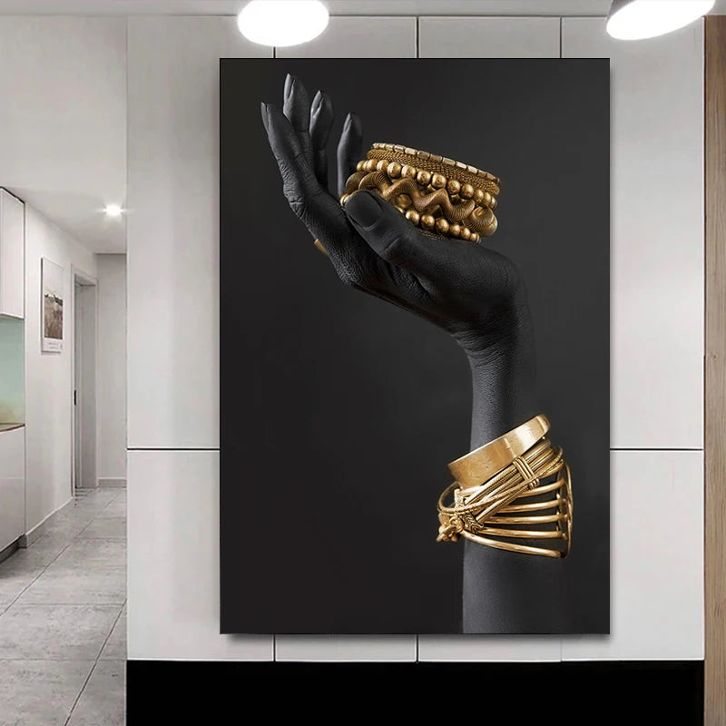 African Woman Wall Painting Art Posters