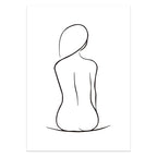 Abstract Women Line Drawing Nordic Poster&Prints Modern