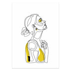 Abstract Women Line Drawing Nordic Poster&Prints Modern