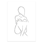 Abstract Women Line Drawing Nordic Poster&Prints Modern