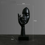Norév Resin Abstract Mask Statues European Miniature