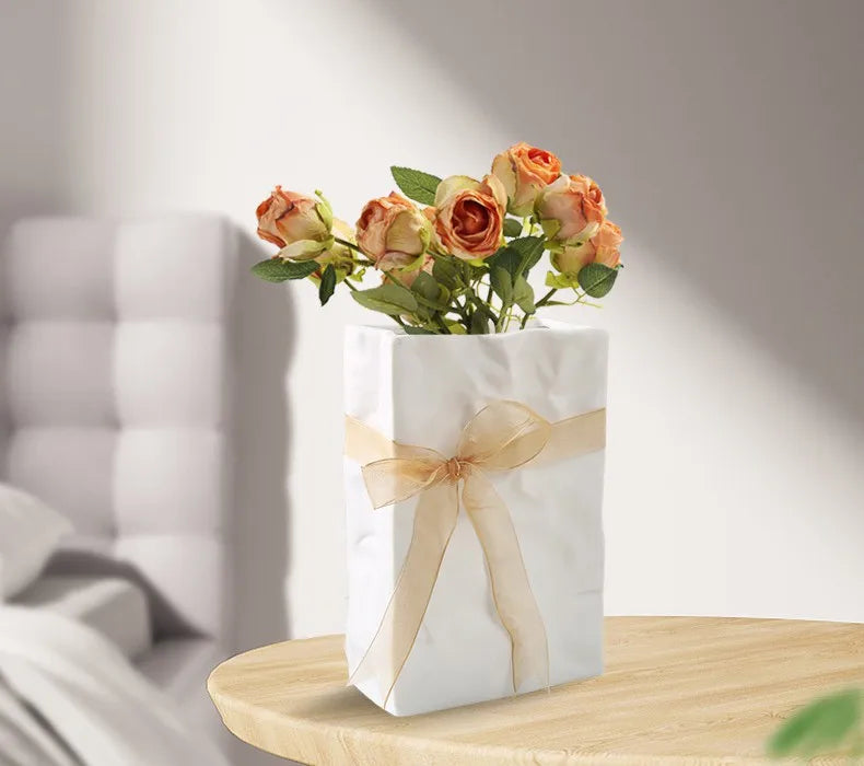 Norév Ceramic Paper Bag Vase