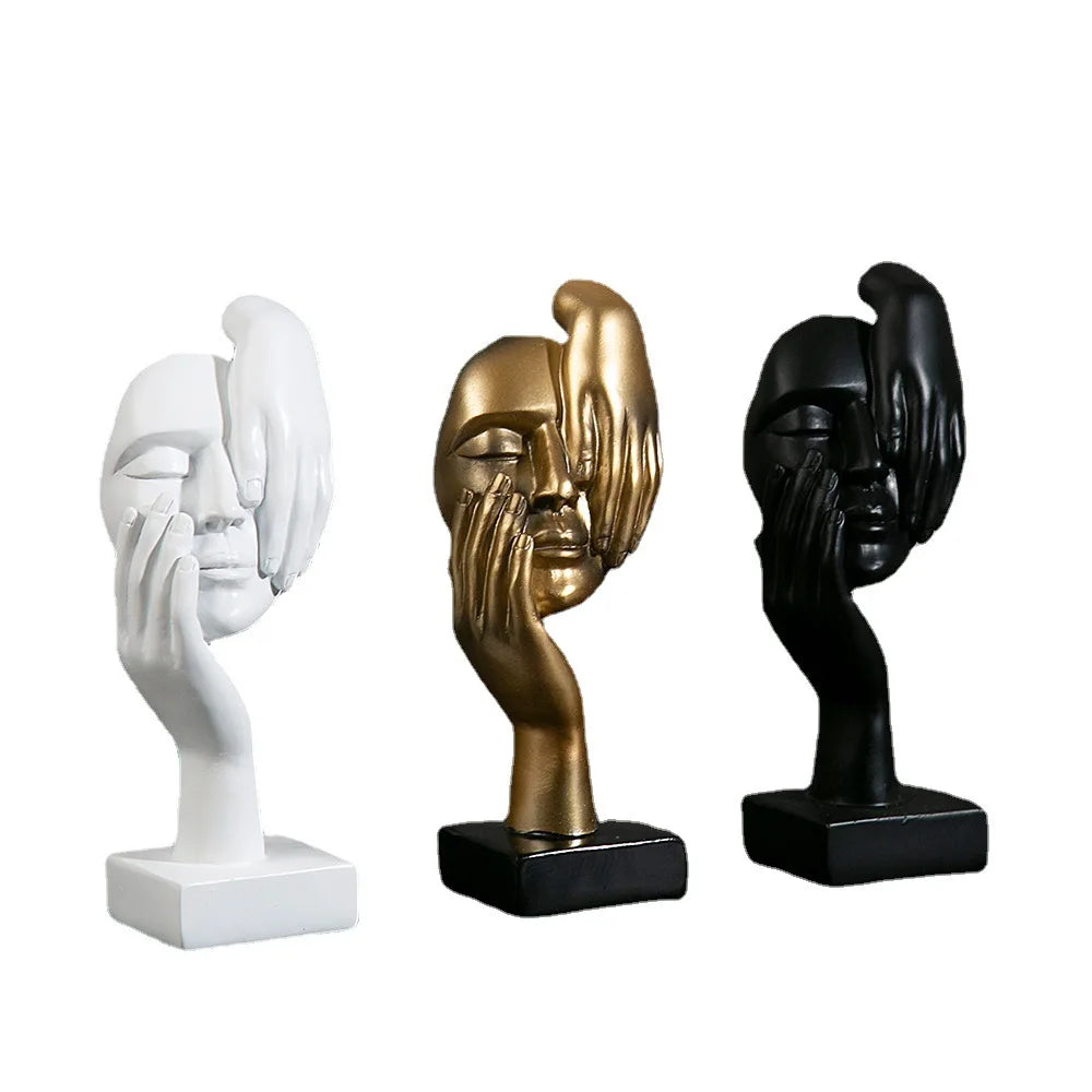 Norév Resin Abstract Mask Statues European Miniature
