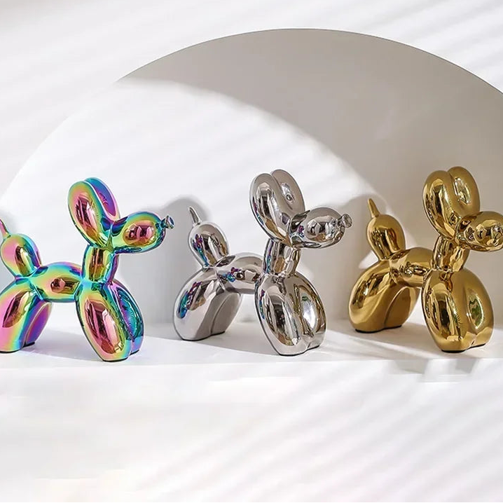 Norév Creative Balloon Dog Abstract Ceramic Ornament