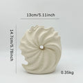 Norév Ocean Conch Shape Vase Simple Beige Ceramic