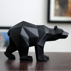 Norév Bear Sculpture Geometric Resin Polar Bear