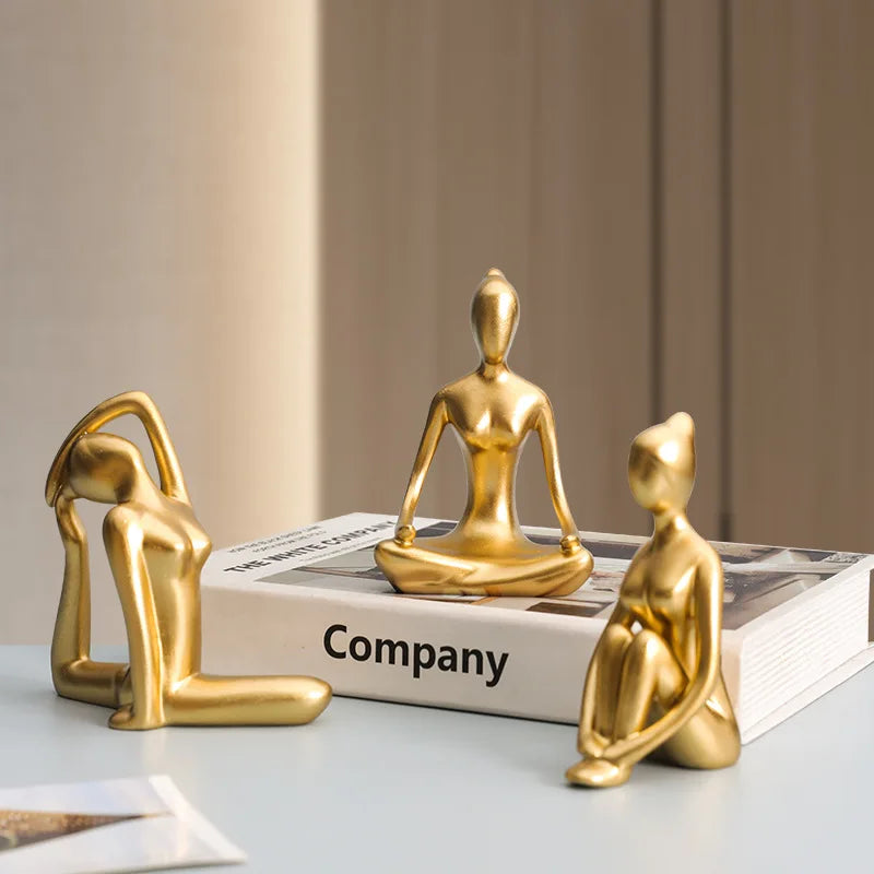 Norév 12 Styles Abstract Art Resin Yoga Poses