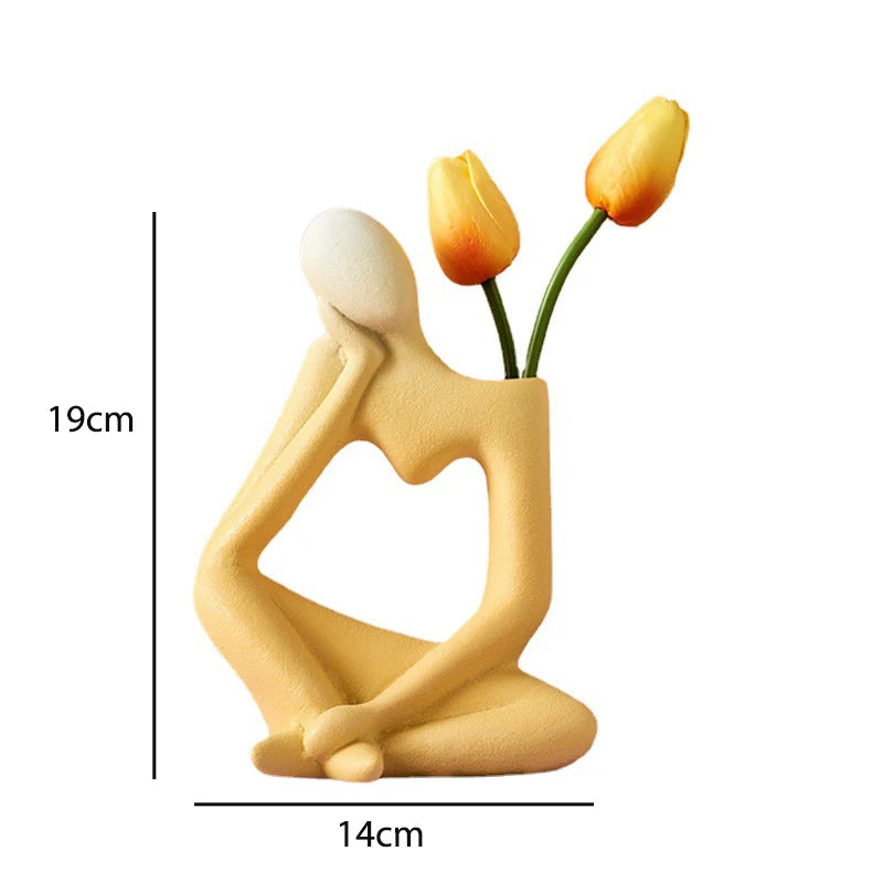 Norév Ceramic Thinker Vase Girl Ornament Nordic Vase