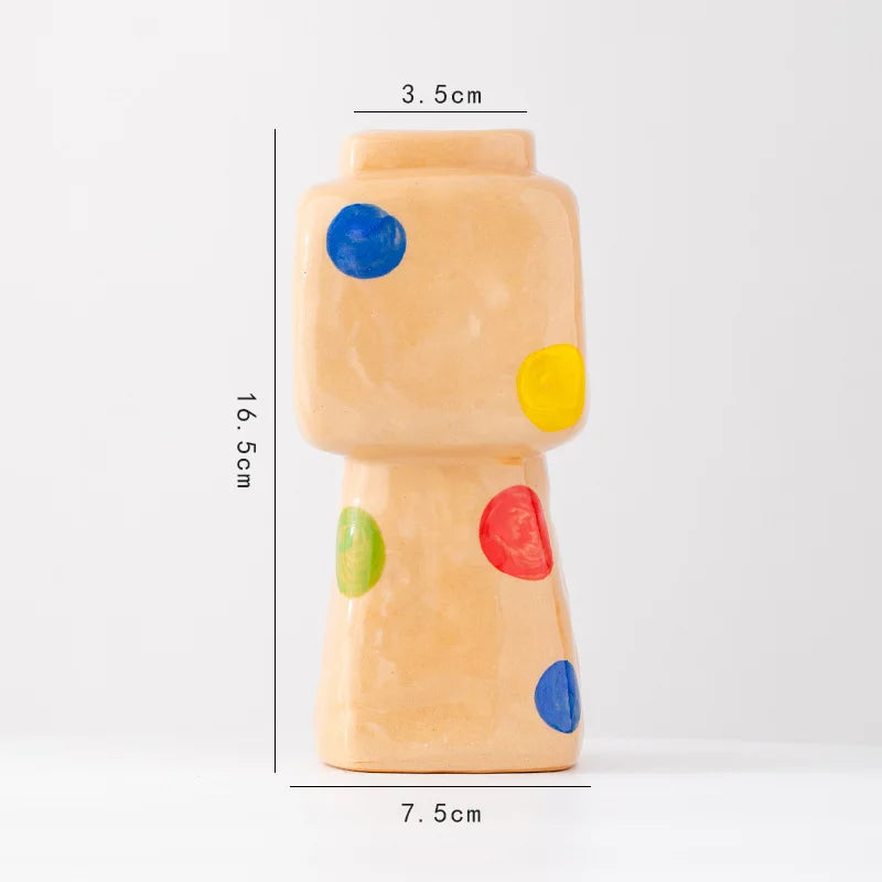 Norév Ceramic Vase Beige Pop Art