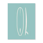 Nordic Minimalist Poster Surfing Sun Waves Print
