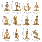 Norév 12 Styles Abstract Art Resin Yoga Poses