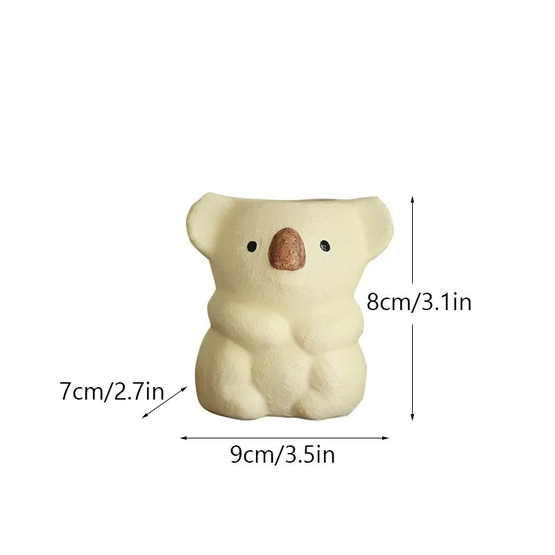 Norév Cute Koala Small Vase Succulent Flower Pot