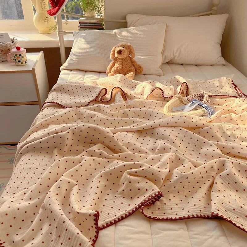 Printed Cotton Muslin Throw Blanket