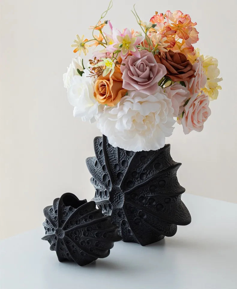 Norév Ceramic Vase Sea Urchin Shape Figurines