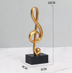 Norév Musical Sculpture Statue Music Note