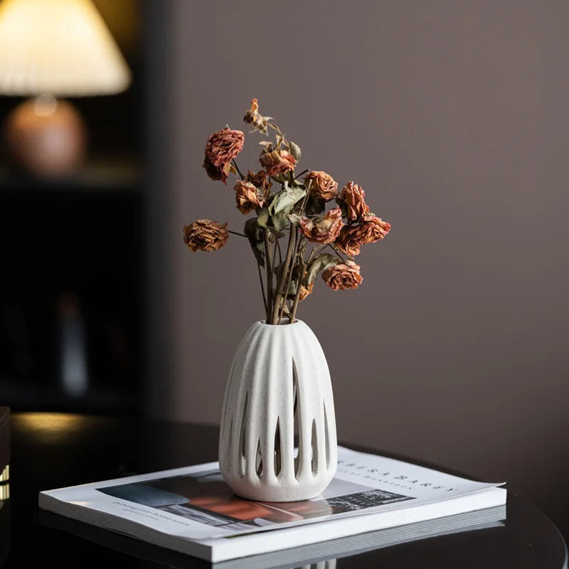 Norév Ceramic Hollow Vase for Dried Flowe