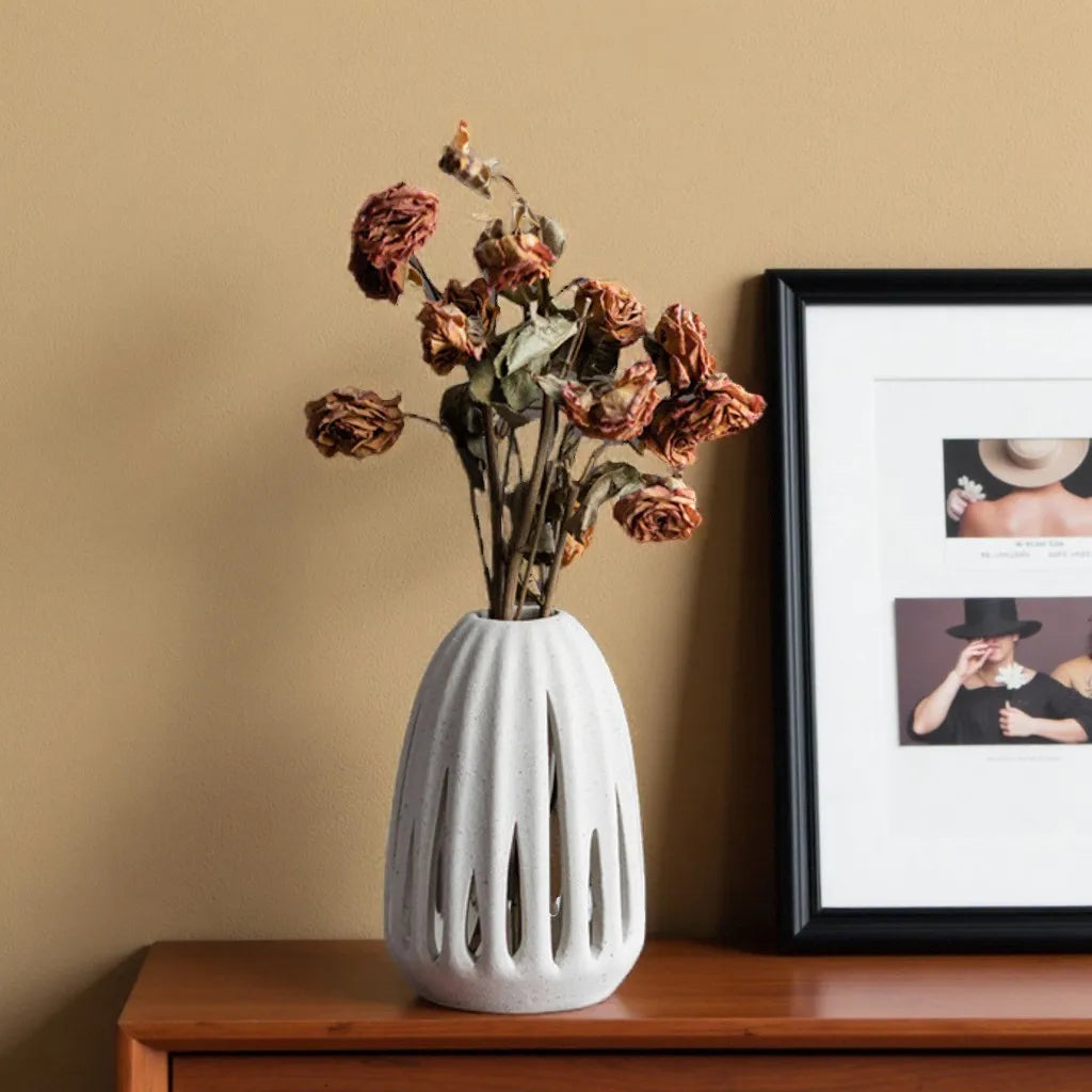 Norév Ceramic Hollow Vase for Dried Flowe