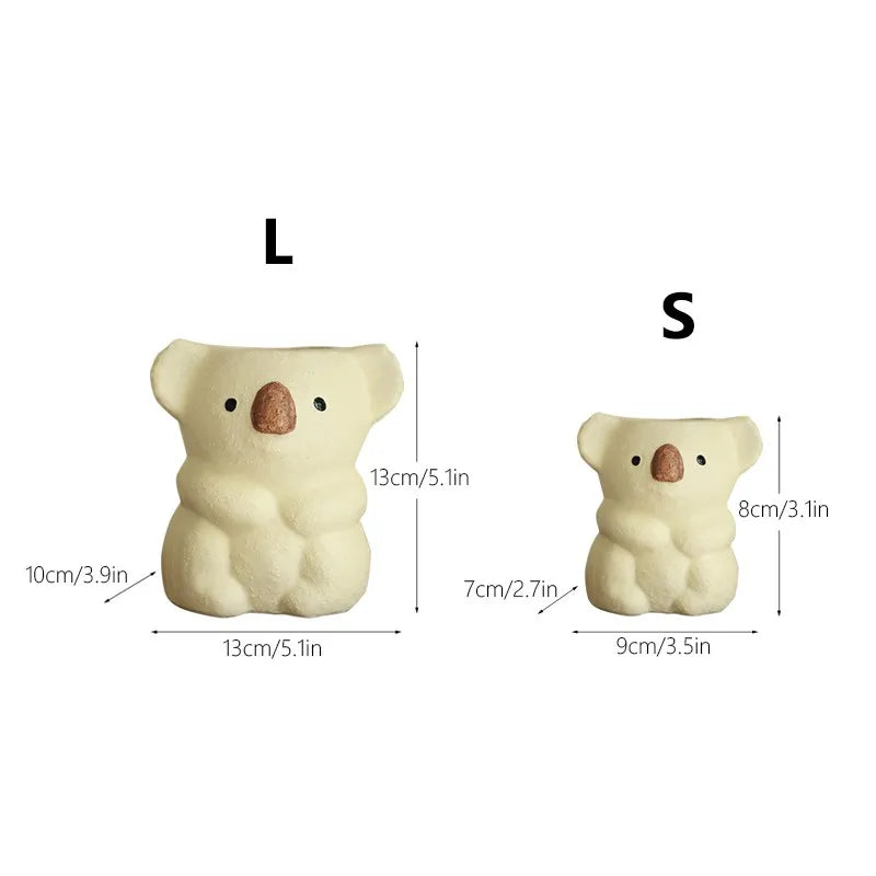 Norév Cute Koala Small Vase Succulent Flower Pot