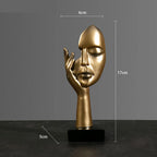 Norév Resin Abstract Mask Statues European Miniature