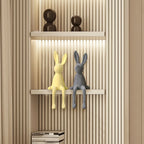 Norév Flocked Resin Bunny Statue Velvet Touch Rabbit