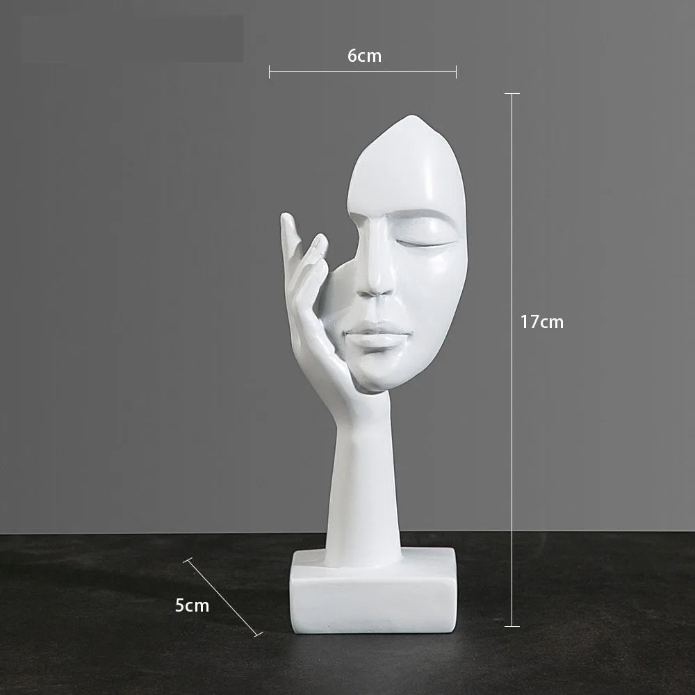 Norév Resin Abstract Mask Statues European Miniature