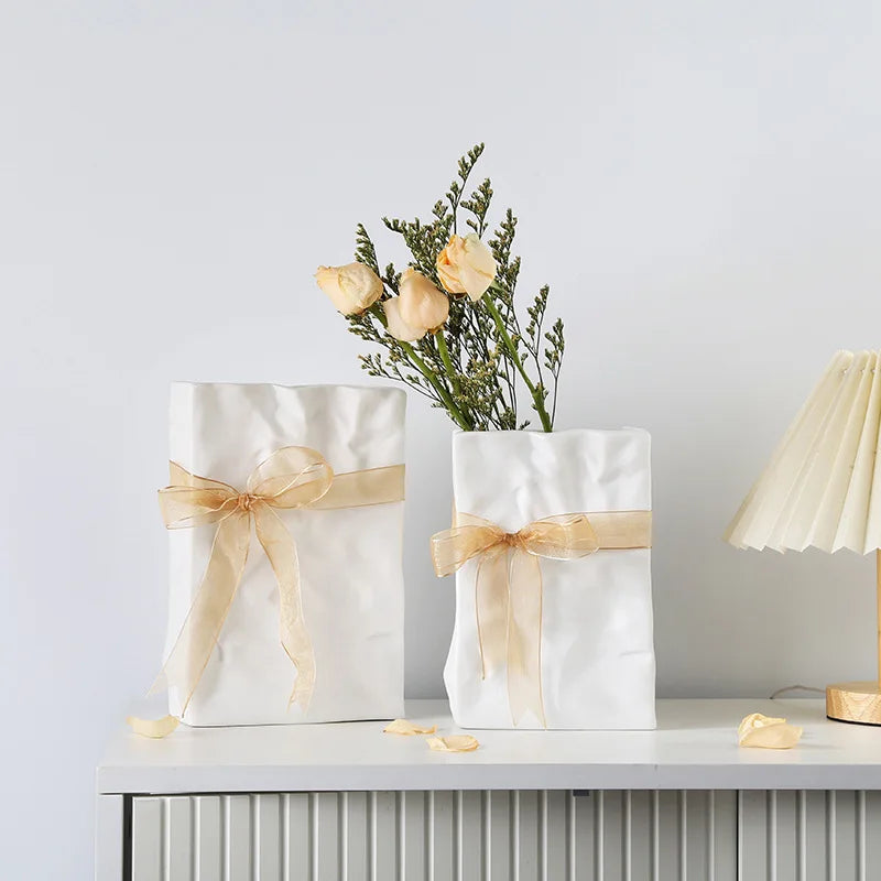 Norév Ceramic Paper Bag Vase