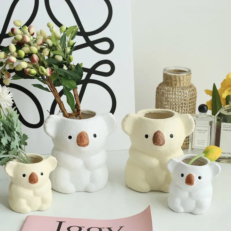 Norév Cute Koala Small Vase Succulent Flower Pot