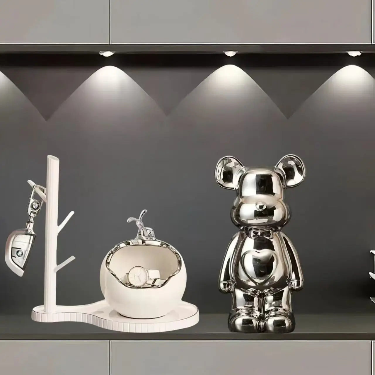 Norév Ceramic Bunny Tray Statue Key Holder Candy Bowl Jewelry