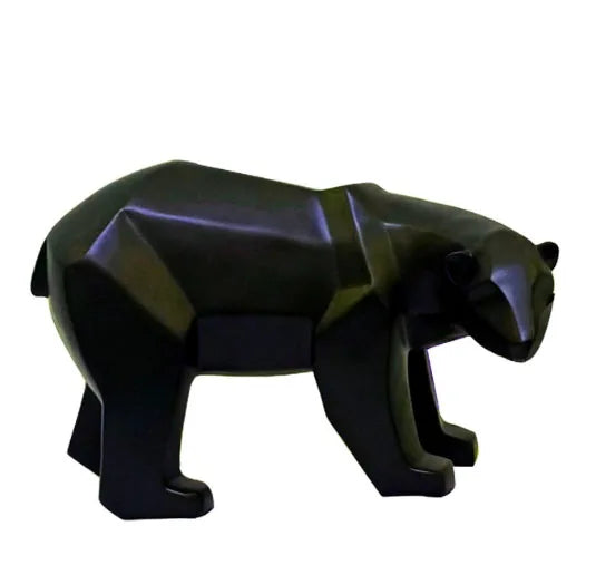 Norév Bear Sculpture Geometric Resin Polar Bear
