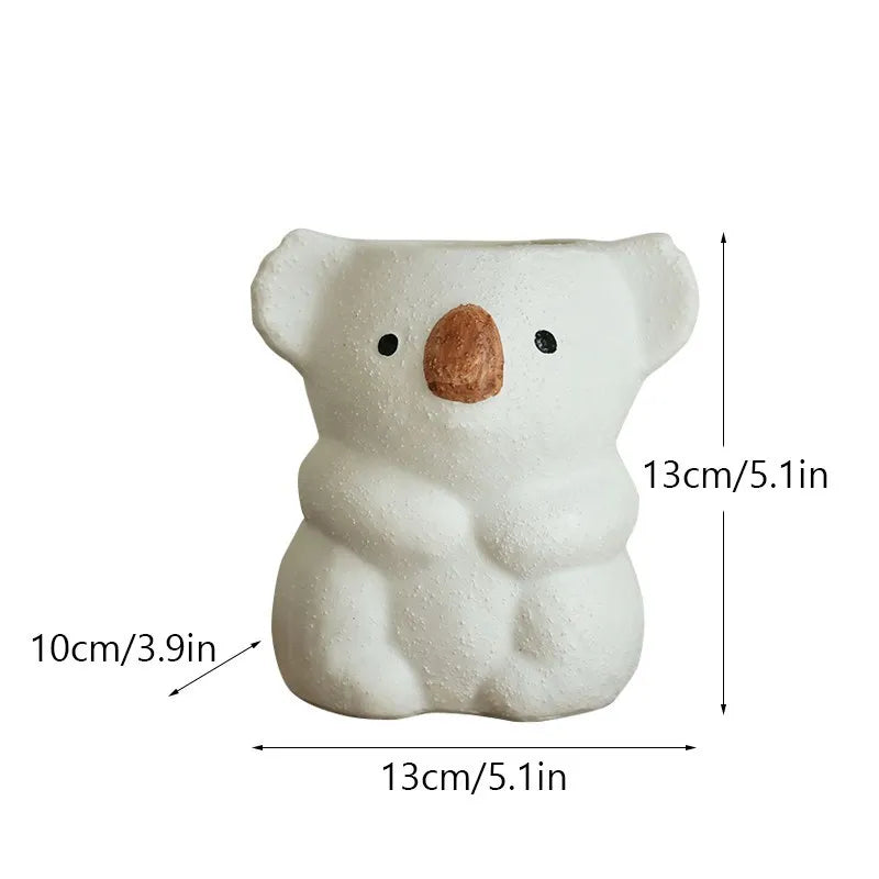 Norév Cute Koala Small Vase Succulent Flower Pot