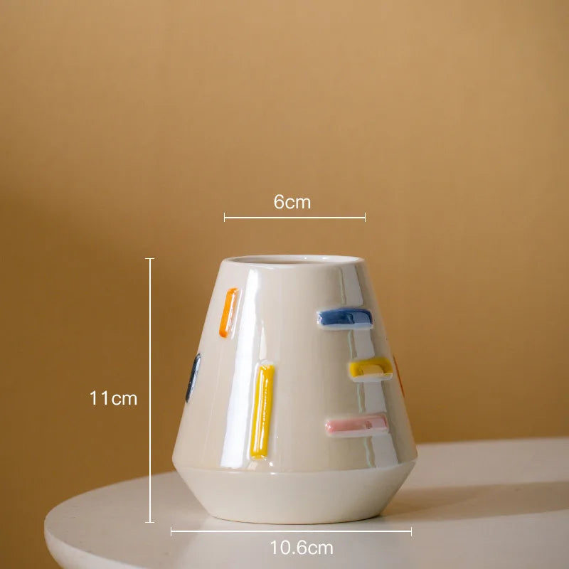 Norév Ceramic Dopamine Décor Vase Colorful