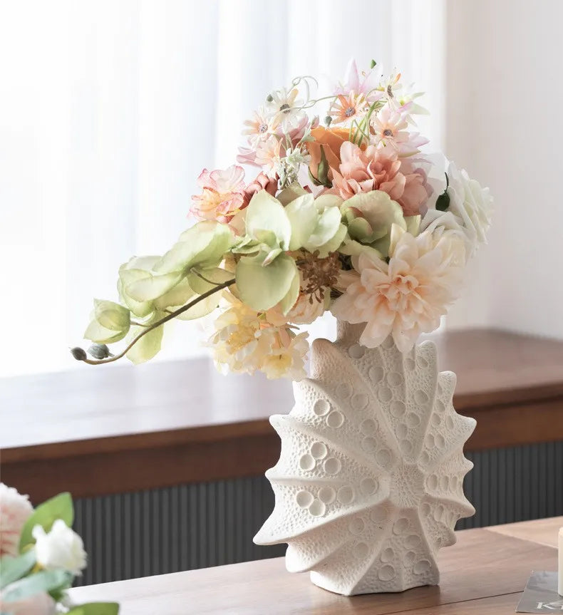 Norév Ceramic Vase Sea Urchin Shape Figurines