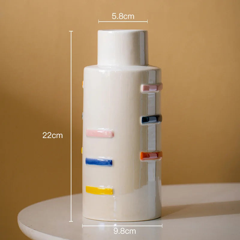 Norév Ceramic Dopamine Décor Vase Colorful