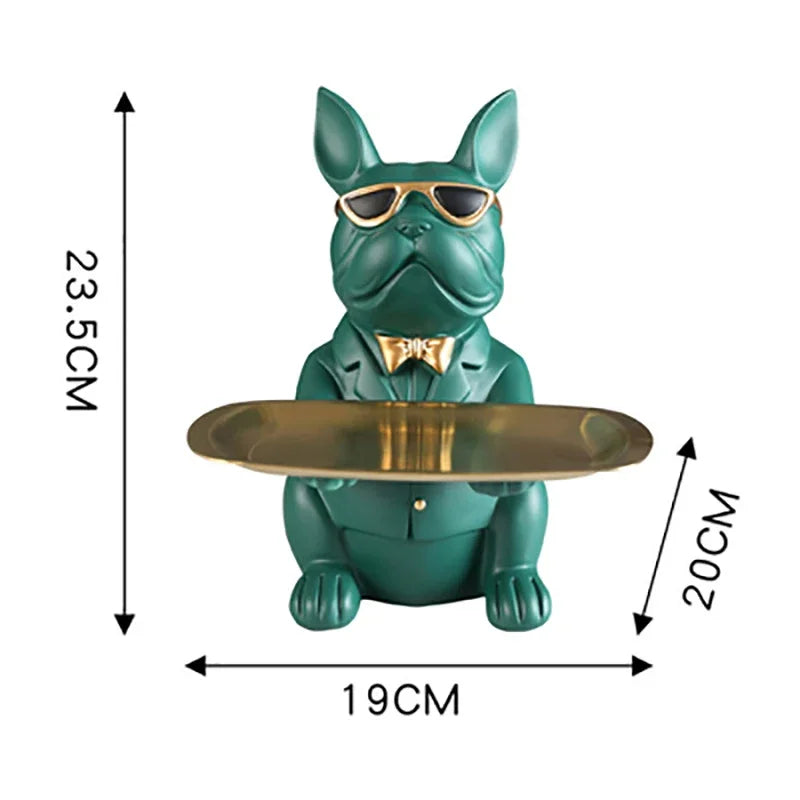Guérip Relaxed Bulldog Tray Sculpture
