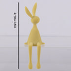 Norév Nordic Home Decorate Flocking Rabbit Statue Christmas Room Decor