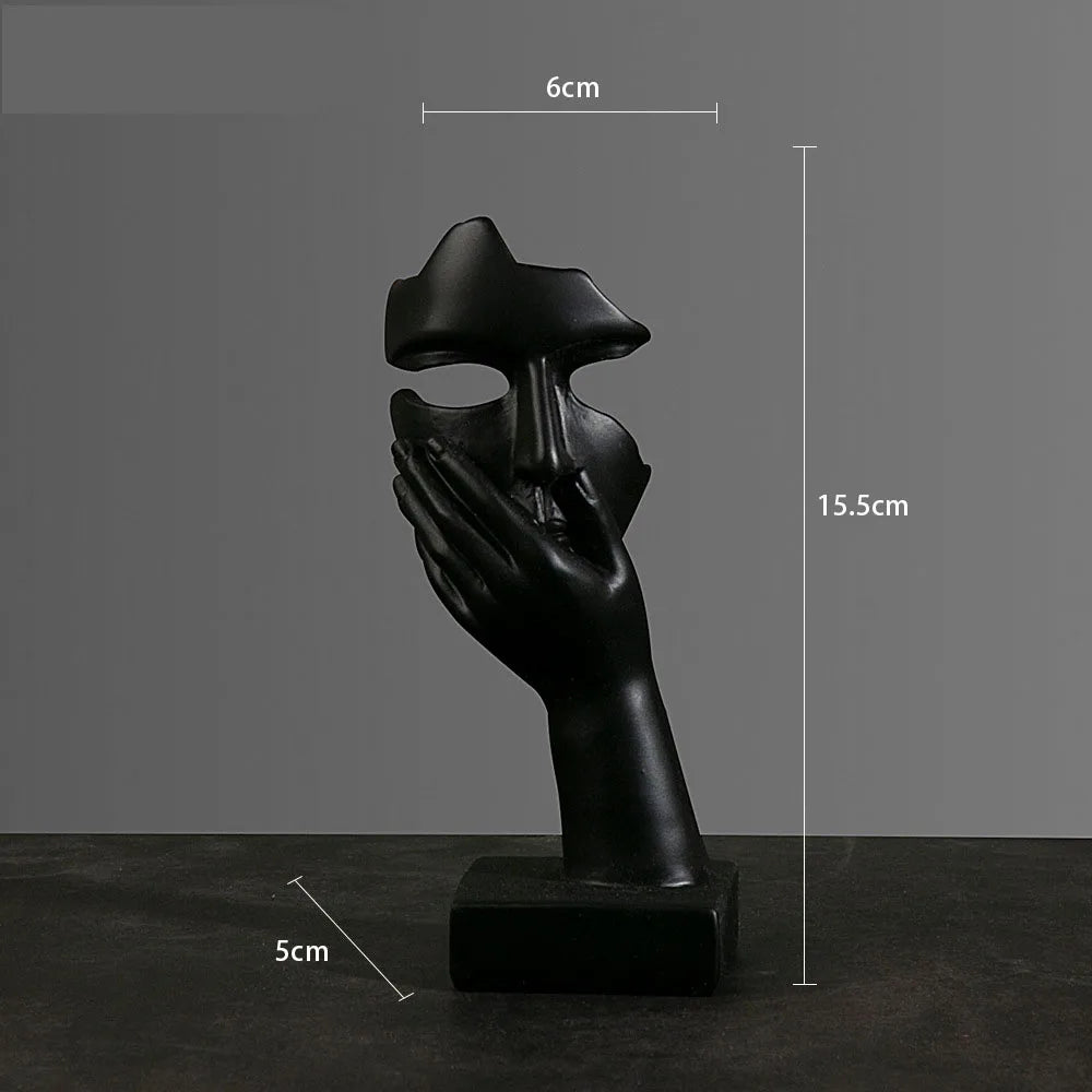 Norév Resin Abstract Mask Statues European Miniature