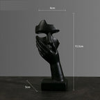 Norév Resin Abstract Mask Statues European Miniature